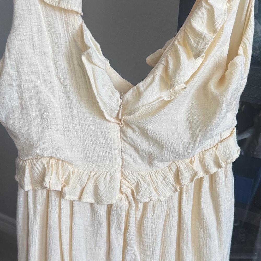 Lulu's Pale Yellow Ruffle Mini Dress - Picture 4 of 4